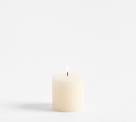 Fluted Pillar Candle | Pottery Barn (US)