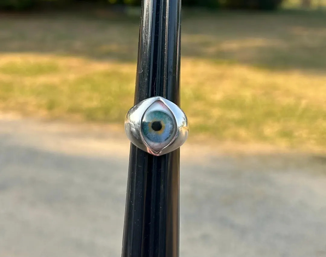 Sterling Silver Eyeball Ring, Prosthetic Eye, Eye of God, Evil Eye, God, Protection, All Seeing, ... | Etsy (Global)