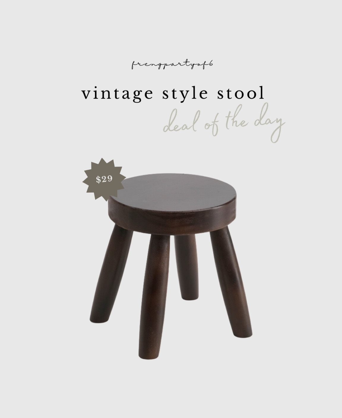 Cute vintage style stool for $29! Place next to a tub for towels, next to a sofa for extra drink placement, kids room, etc!

#LTKfindsunder50 #LTKhome #LTKsalealert
