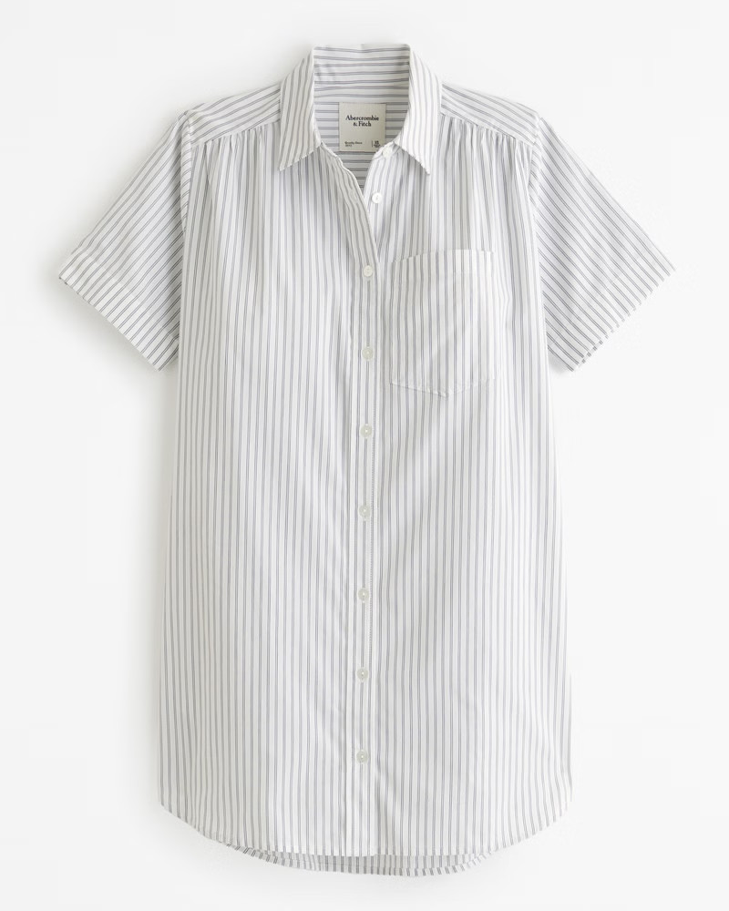 Women's Relaxed Poplin Shirt Dress | Women's Dresses & Jumpsuits | Abercrombie.com | Abercrombie & Fitch (US)