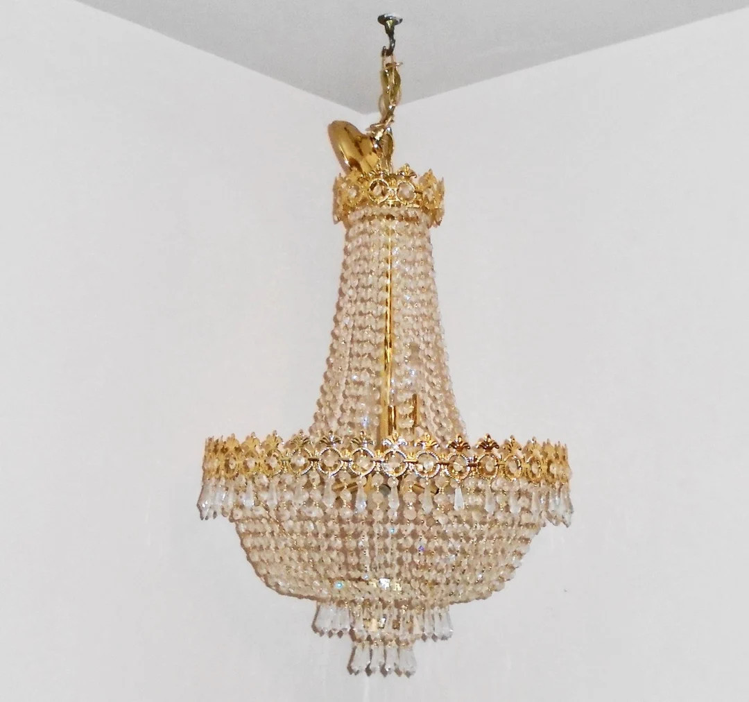 Schonbek Lumiare 10 Bulb Chandelier With 1615 Hanging Crystals, Vintage - Etsy | Etsy (US)