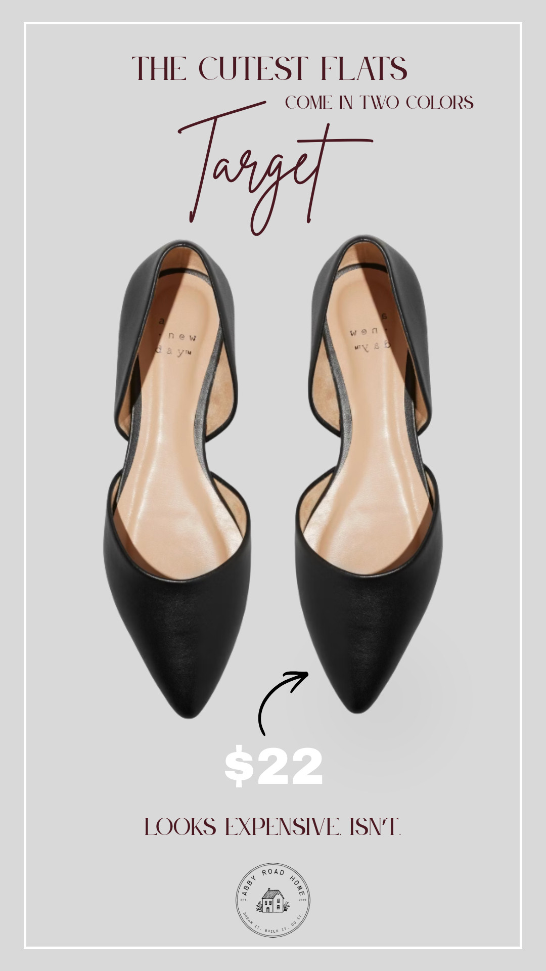 These super cute flats are only $22 at Target and come in two colors, black and cognac.  

 #LTKdayinmylife #LTKootd #LTKmomlife
