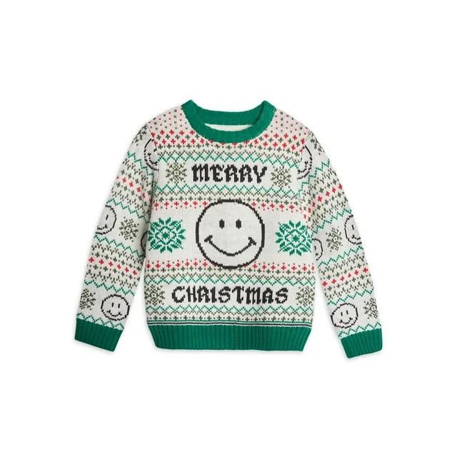 Holiday Time Toddler Boys Christmas Sweater, Sizes 2T-5T - Walmart.com | Walmart (US)