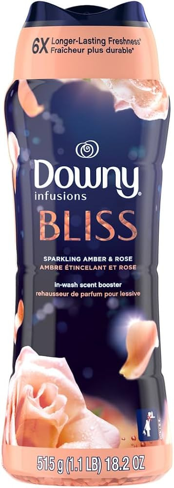 Downy Infusions In-Wash Laundry Scent Booster Beads, BLISS, Sparkling Amber and Rose, 18.2 oz | Amazon (US)