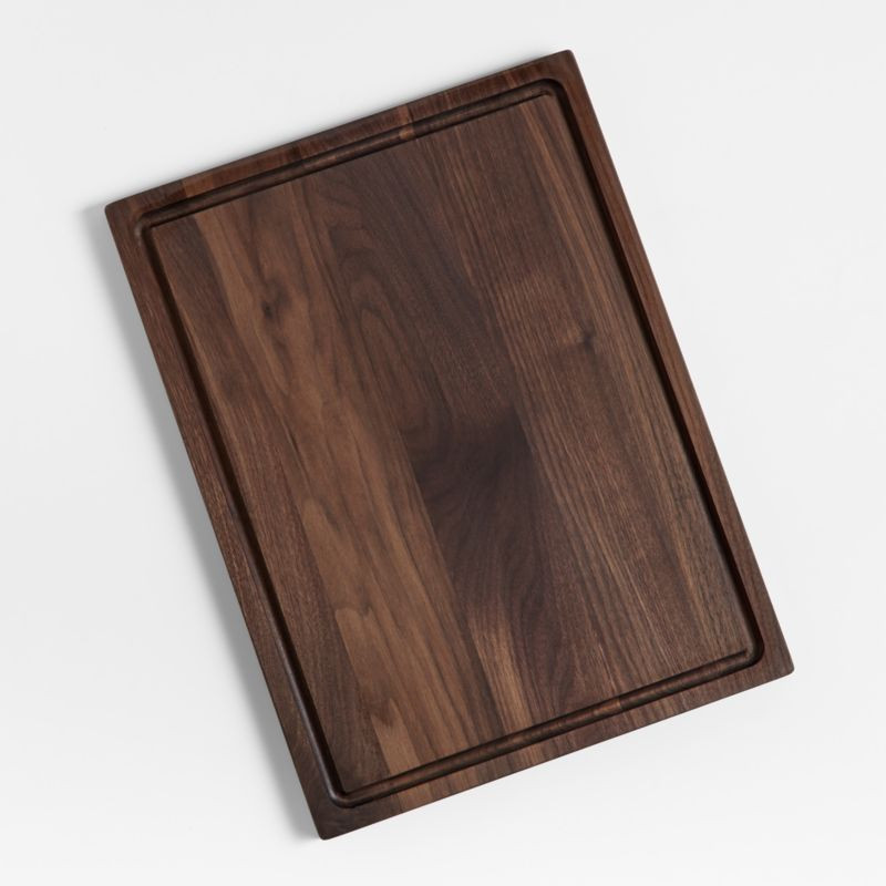 Crate & Barrel Reversible Walnut Wood Cutting Board/Cheese Serving Board 20"x15"x0.75" + Reviews ... | Crate & Barrel