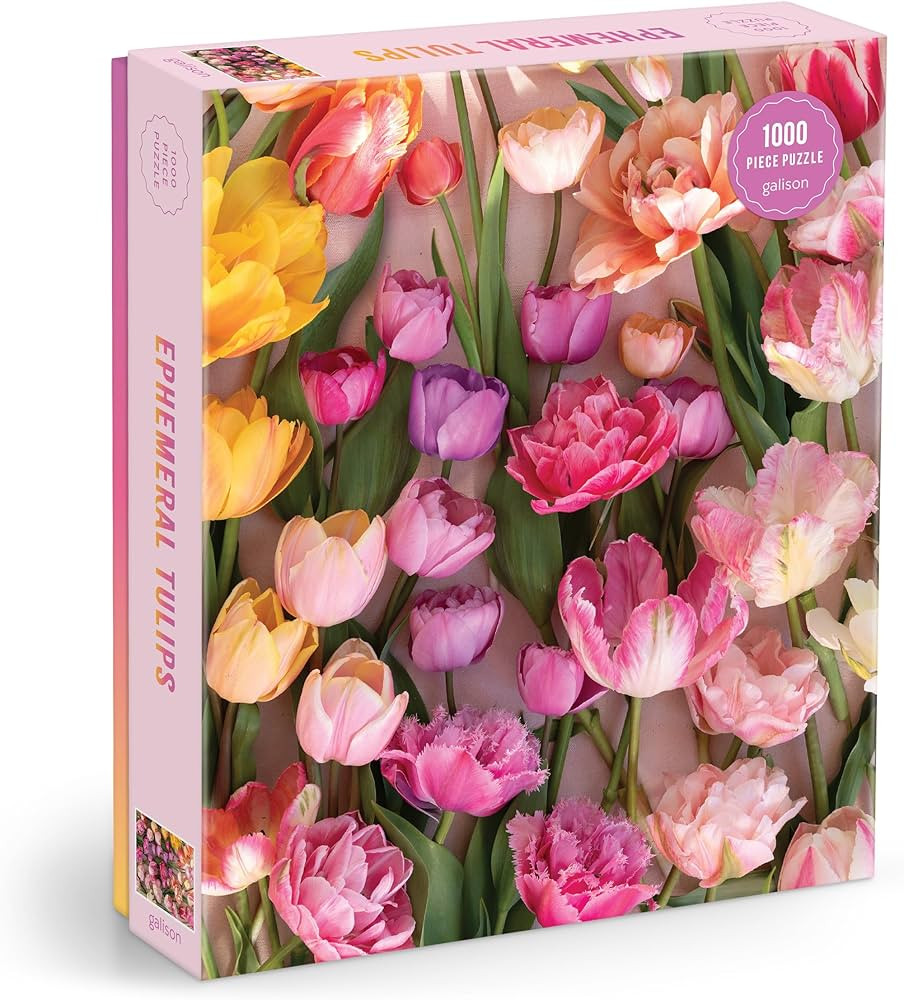 Amazon.com: Galison Ephemeral Tulips– 1000 Piece Jigsaw Puzzle Featuring Beautiful Artwork of B... | Amazon (US)