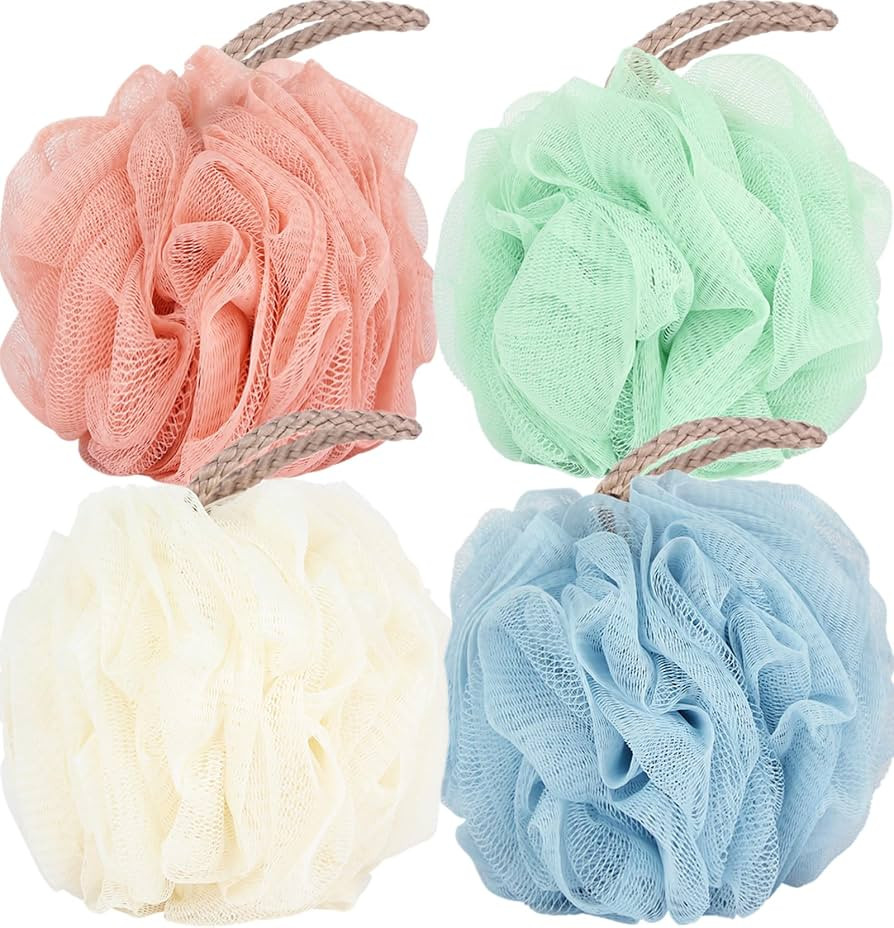 Fu Store Loofah Sponge Shower Loofahs 50g Bath Sponges Mesh Balls 4 Colors for Body Scrubber Exfo... | Amazon (US)