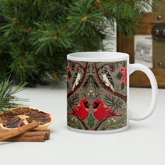 Traditional Christmas Mug Winter Mug Holiday Mug Christmas - Etsy Canada | Etsy (CAD)