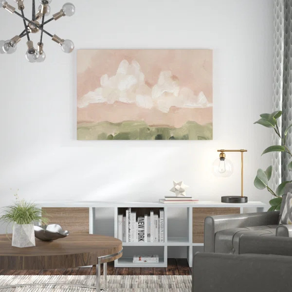 Pink Haze Sunset I by Emma Scarvey - Painting Print on Canvas | Wayfair Professional