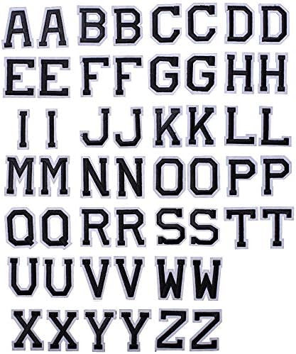 J.CARP 52Pcs Black Alphabet A to Z Patches, Iron on Sew on Letters for Clothing, Hats, Shoes, Bac... | Amazon (CA)