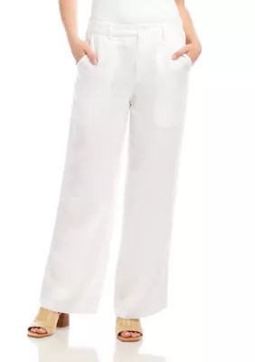Karen Kane Women's Linen Wide-Leg Trousers | Belk