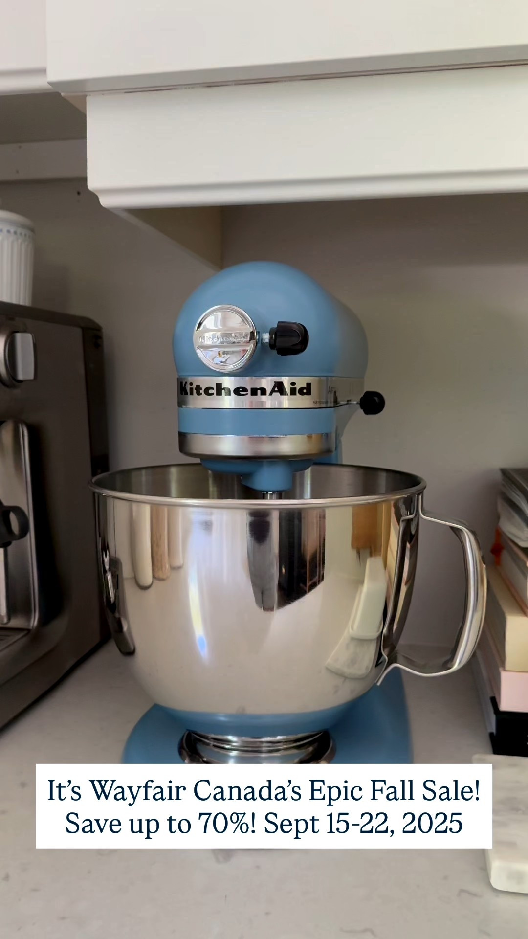 It’s Wayfair Canada’s Epic Fall Sale!
@wayfaircanada
Save up to 70%!
Sept 15-22, 2025 
This corner has a new look with my beautiful blue stand mixer from @wayfaircanada! I’m loving the look over here now with this chic new addition! Time to start my fall cooking and baking!💙
#WayfairCAPartner
#WayfairCAHome

#LTKStyleTip #LTKHome