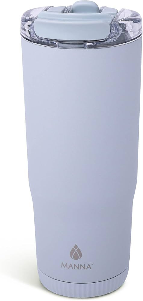 Manna Groove Stainless Steel Insulated Tumbler with Locking Tritan Lid and Flip-up Straw - 30 Oz ... | Amazon (US)