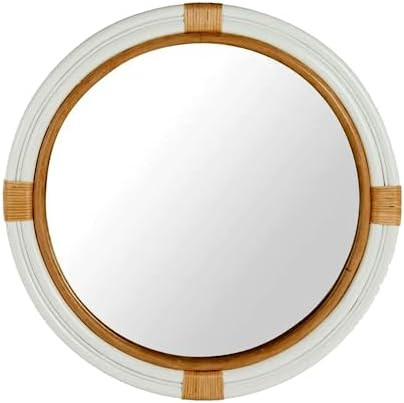 Kouboo Nautical Decorative Wall Mirror in Rattan, Handmade, Round Mirror, Living Room, Bedroom, B... | Amazon (US)