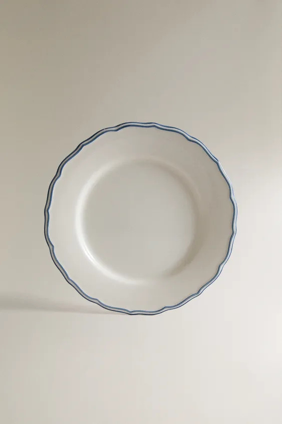 WAVY EARTHENWARE DINNER PLATE | Zara US