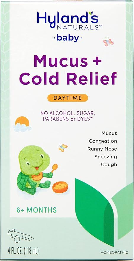 Hyland's Naturals Baby Mucus and Cold Relief, Daytime Baby Cold Medicine, Infant Cold and Cough R... | Amazon (US)