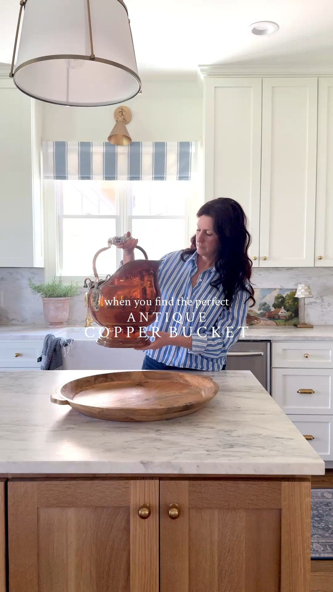 Vintage copper coal bucket with snowball hydrangeas 

#LTKSeasonal #LTKSpringSale #LTKHome