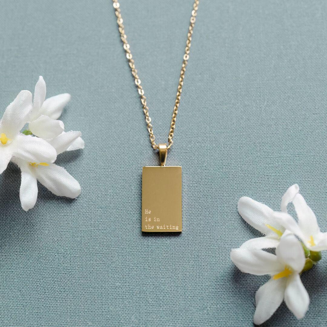Necklace: He is in the Waiting - Etsy | Etsy (US)