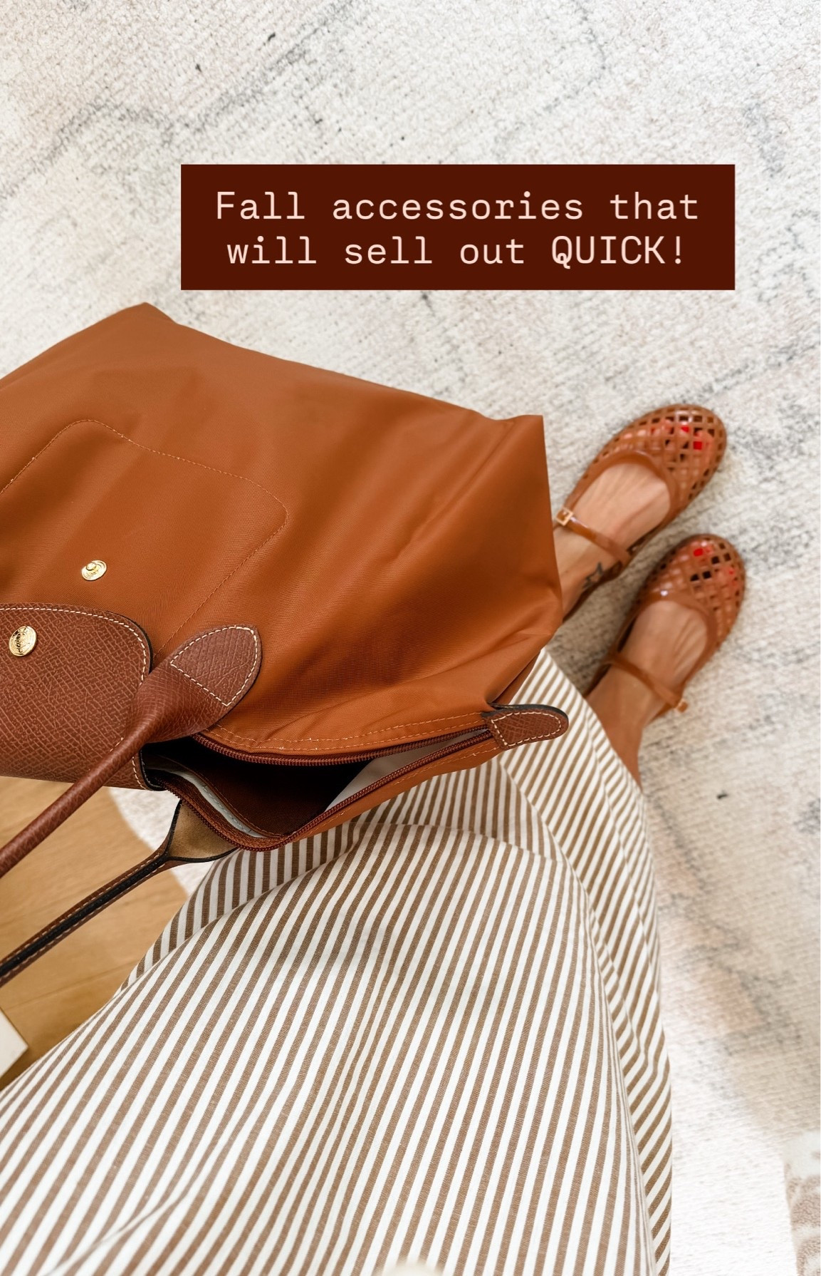 Grab these fall accessories ASAP before they sell out!

Loverly Grey, fall accessories, Longchamp, jelly slides, jelly sandals, jelly shoes