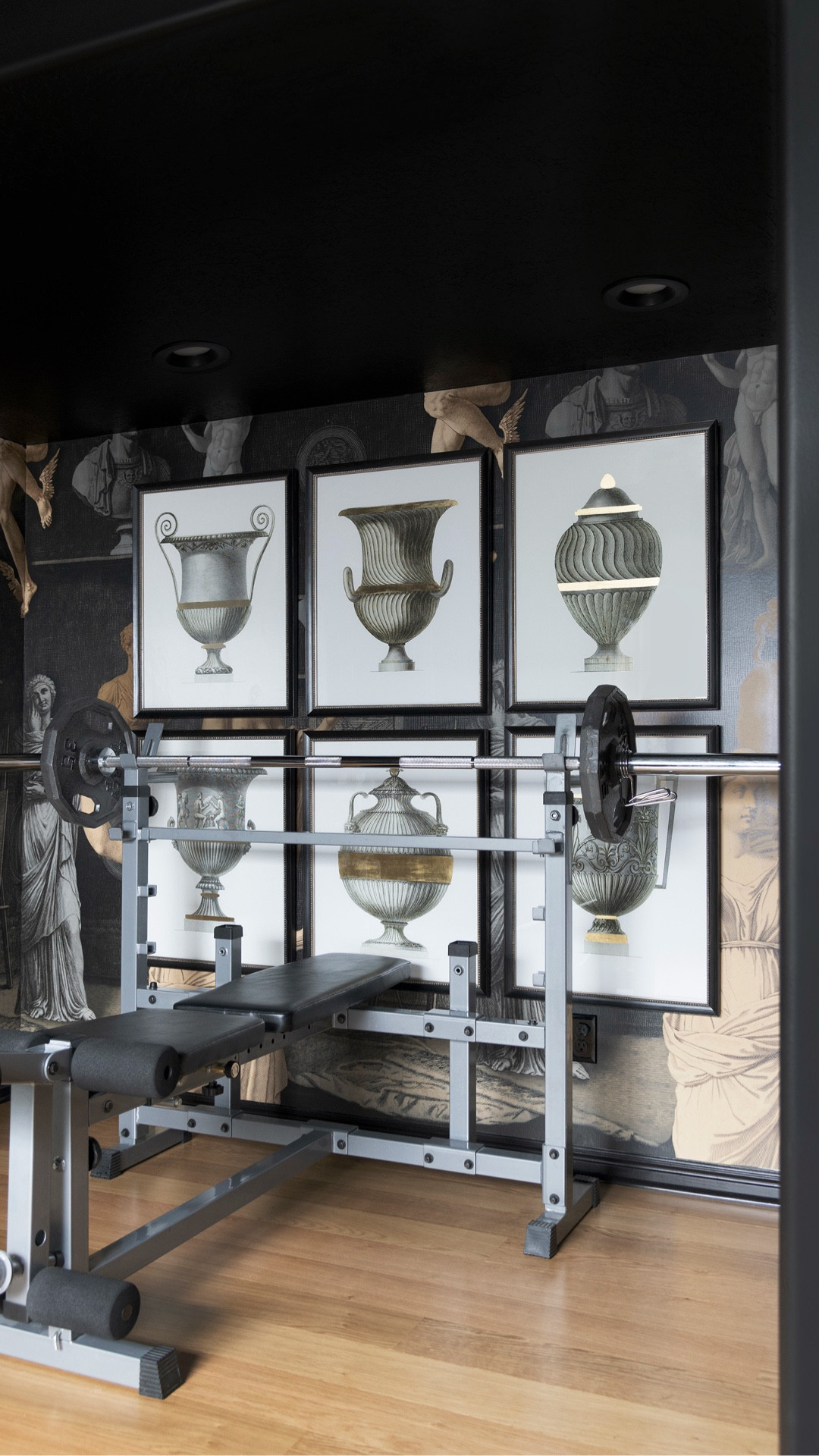 The art and wallpaper in our home gym is my favorite!

#LTKActive #LTKHome