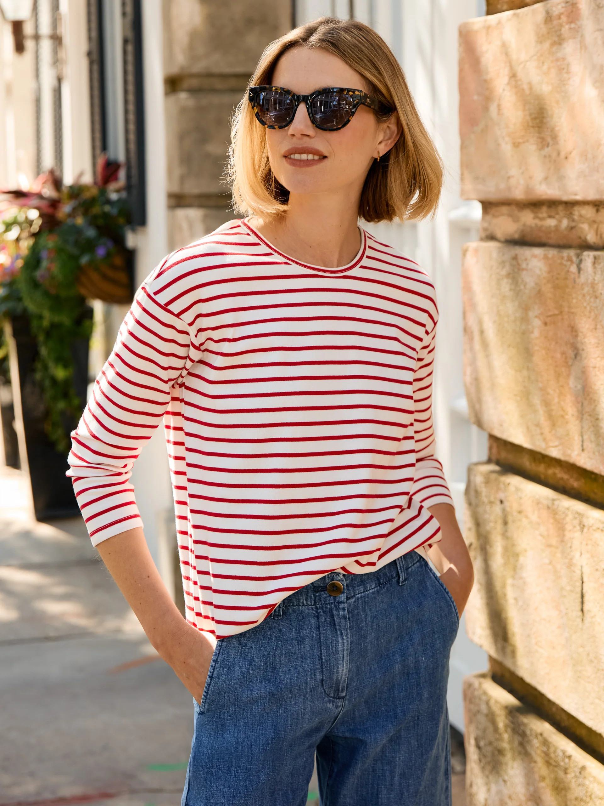 Nico Tee in Stripe | J.McLaughlin