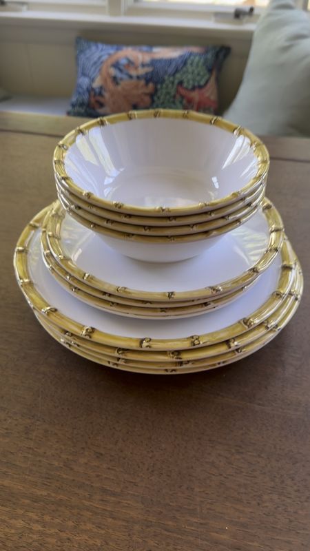 Melamine dinnerware 
Bamboo dinnerware
Melamine bamboo plate
Melamine plates 

#LTKfindsunder100 #LTKhome