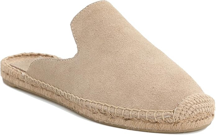 U-lite Women's Simple Mule Breathable Flat Espadrilles Shoes, Pure Color Mules | Amazon (US)