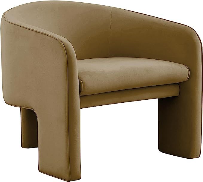 TOV Furniture Marla Cognac Velvet Accent Chair | Amazon (US)