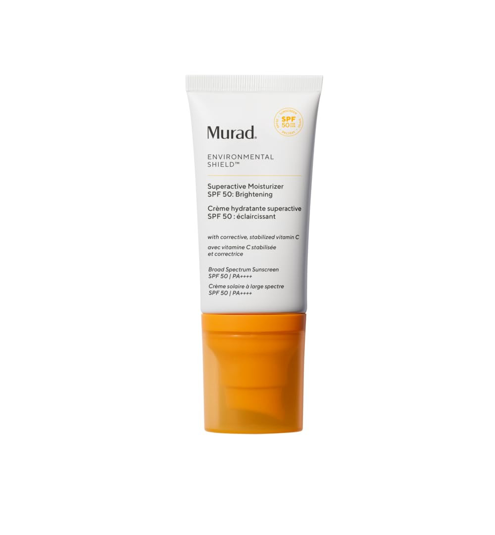 Murad Superactive Brightening Moisturizer SPF 50 - Vitamin C Packed Hydrating Ulta Sheer Facial Sunscreen With Lipid-boosting Technology Providing Preventive Aging Protection from UVA/UVB - 1.7Fl Oz | Amazon (US)