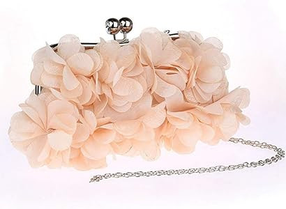 Petal Small Handbag Female,Floral Clutch Purses For Women Satin Evening Bag | Amazon (US)
