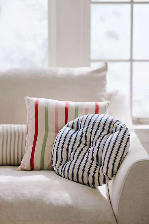 Elise Cotton Printed Floral Pillow | Anthropologie (US)