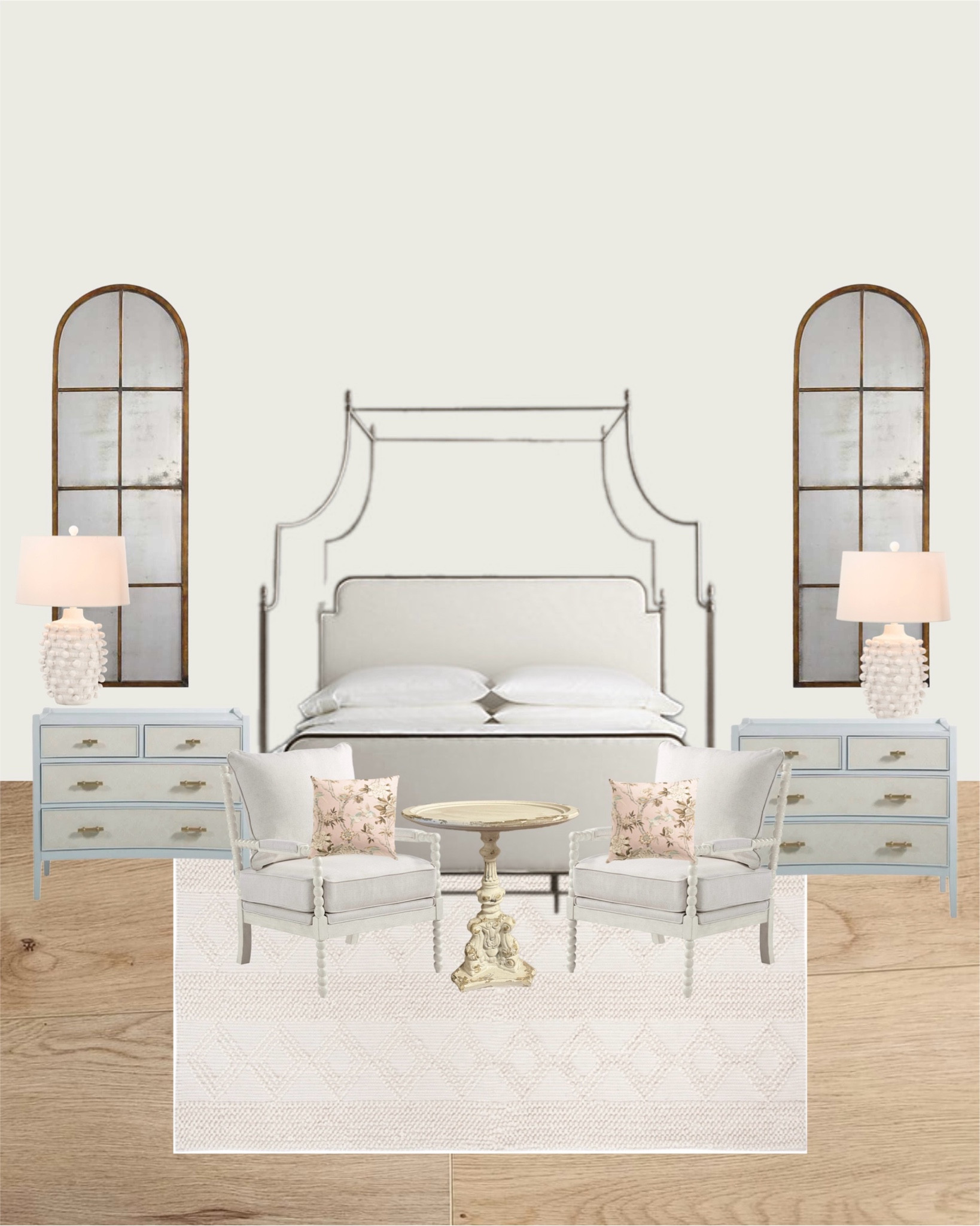Jane 4 drawer dresser gabby
Blue nightstands 
Interior design
Bedroom design
Canopy bed
Frontgate canopy bed
Accent chairs 
Accent mirrors
Beaded lamps
Accent rug 

#LTKSaleAlert #LTKSummerSales #LTKHome