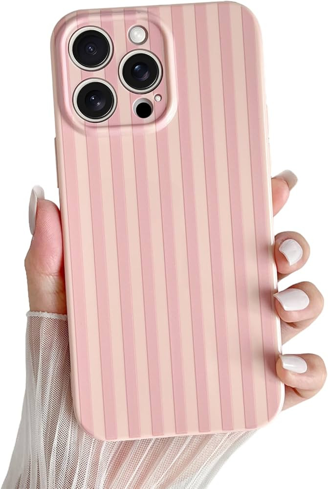 Skyseaco for iPhone 14 Pro Case Cute Aesthetic Striped Phone Case for Women Girl Trendy Soft TPU ... | Amazon (US)