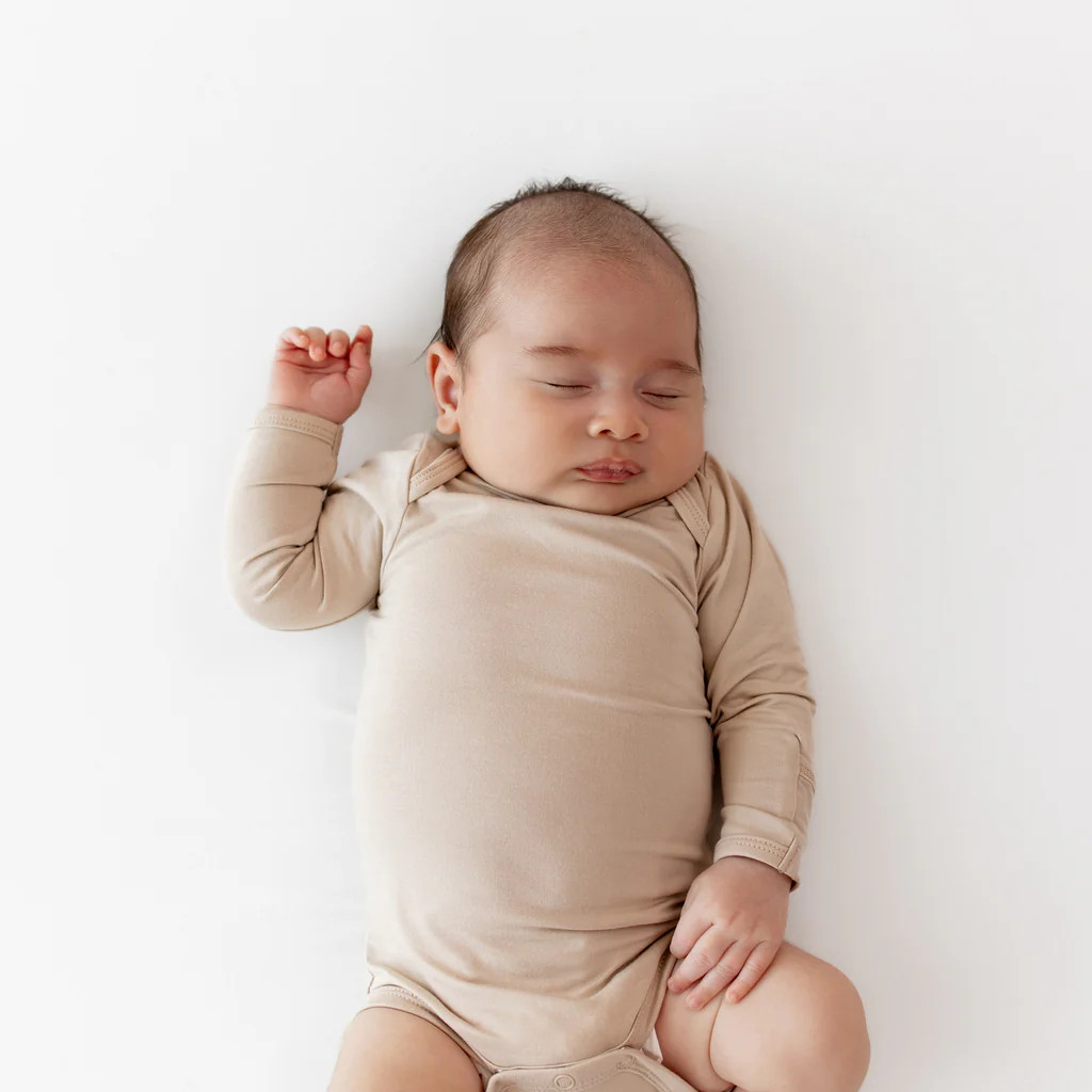 Long Sleeve Bodysuit in Bisque | Kyte Baby