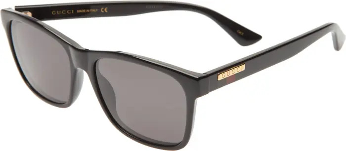 57mm Polarized Rectangular Sunglasses | Nordstrom