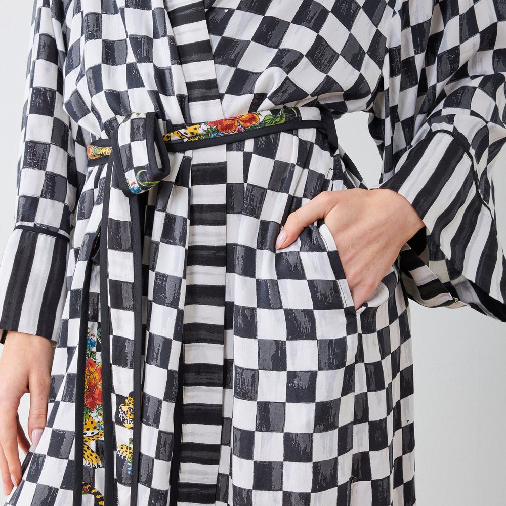 Courtly Flower Market Satin Robe | MacKenzie-Childs