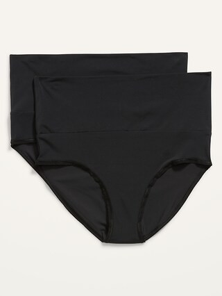 Maternity 2-Pack Rollover-Waist Soft-Knit Hipster Underwear | Old Navy (CA)
