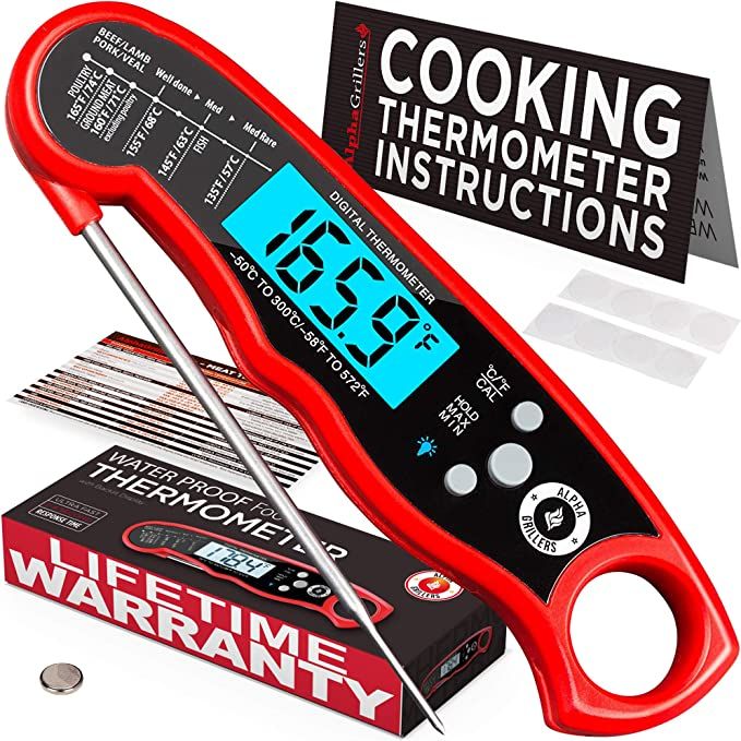 Amazon.com: Alpha Grillers Instant Read Meat Thermometer for Grill and Cooking. Best Waterproof U... | Amazon (US)