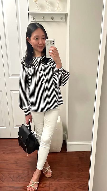 I love this striped blouse and took it in my usual size XXS regular.

Ann Taylor

#LTKfindsunder100 #LTKworkwear #LTKover40