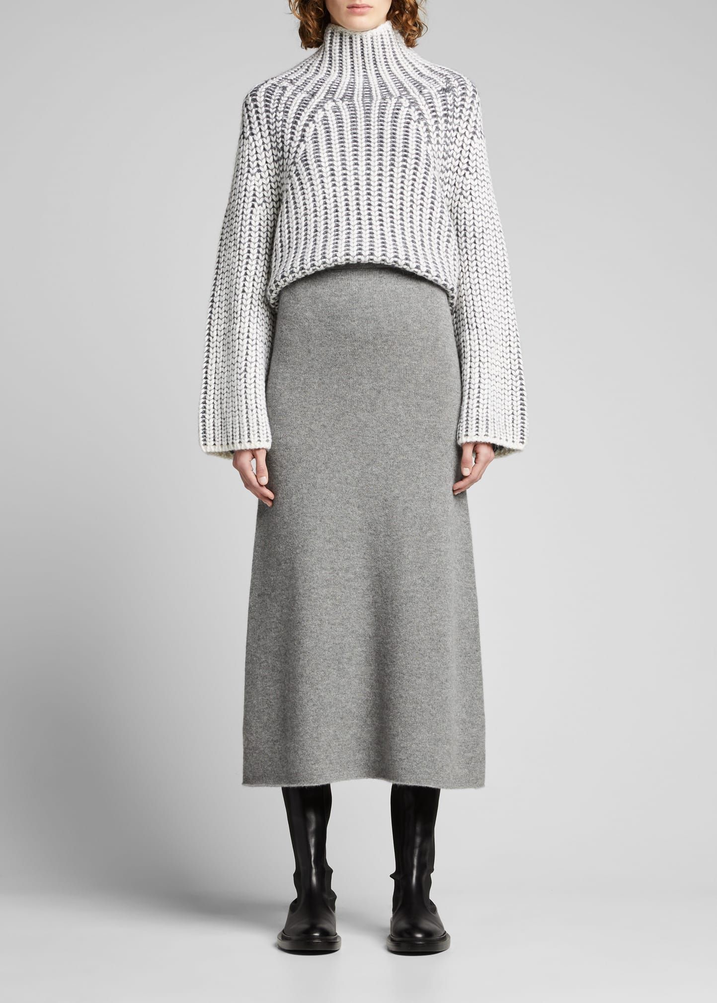 Bicolor Reversible Silk-Alpaca Sweater | Bergdorf Goodman