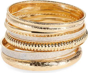 NORDSTROM RACK Set of 8 Bangle Bracelets | Nordstromrack | Nordstrom Rack