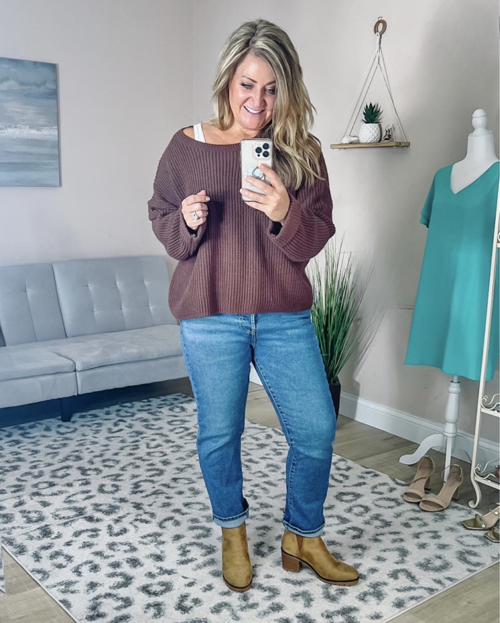 Oversized sweater and straight leg denim. All tts. Trendy look for fall and winter! Curvy look Fall Outfit 2022 Petite Style Curvy Style Over 40 Fashion 

#LTKstyletip #LTKcurves #LTKSeasonal