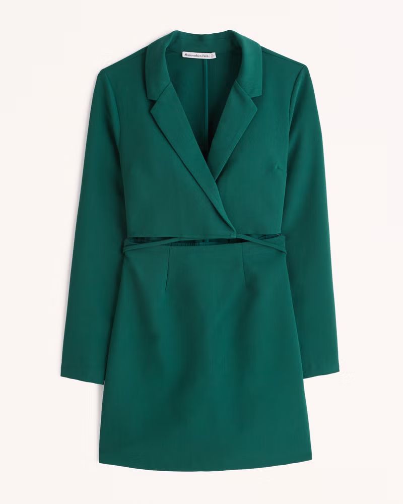 Wrap-Front Cutout Blazer Dress | Abercrombie & Fitch (US)