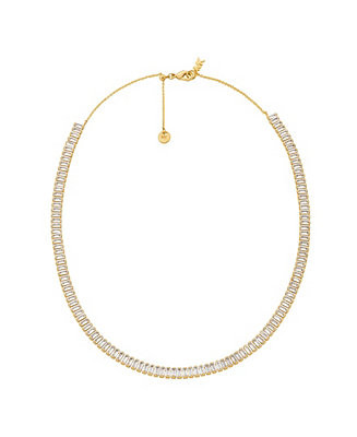 14K Gold-Plated Brass Tennis Necklace | Macy's