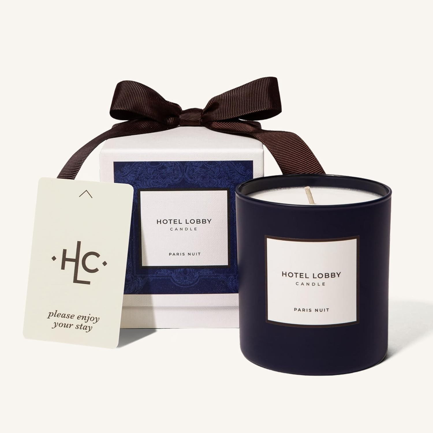 Hotel Lobby Paris Nuit Candle – Luxury Hand-Poured 9.75oz 100% Soy Wax with Black Musk, Wood, R... | Amazon (US)