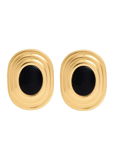 Coco 18kt gold-plated stud earrings | Harvey Nichols