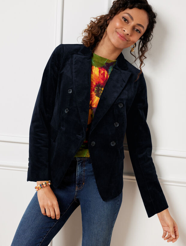 Corduroy Cutaway Blazer | Talbots