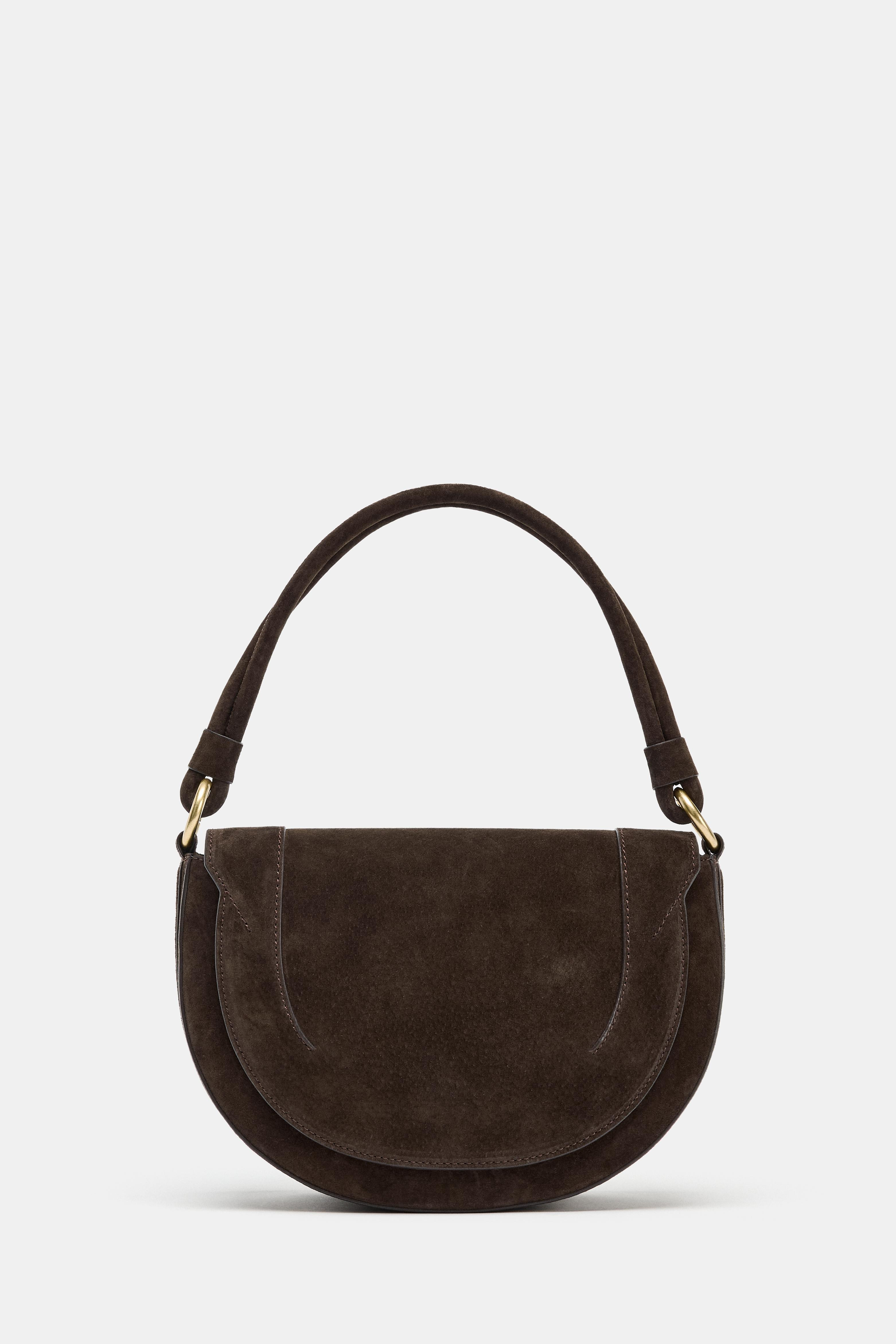 LEATHER SPLIT SUEDE CROSSBODY BAG | Zara UK
