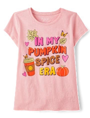 Girls Pumpkin Spice Era Graphic Tee - fuzzy pink cl | The Children's Place