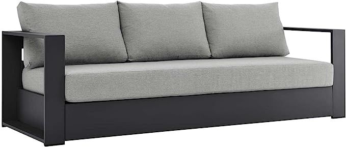 Modway Tahoe Patio Aluminum Sofa with Gray Gray Finish EEI-5676-GRY-GRY | Amazon (US)